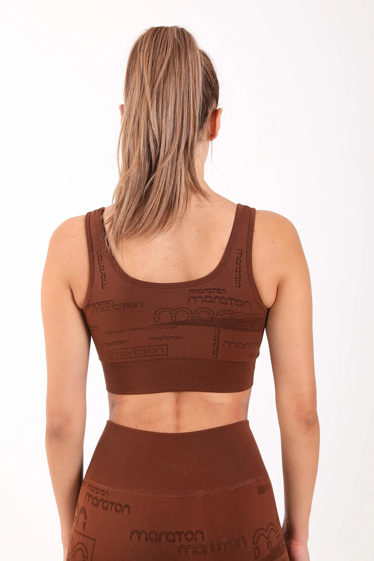 Maraton SlimFit Kadın Atlet Yaka Sepya Bra - 3