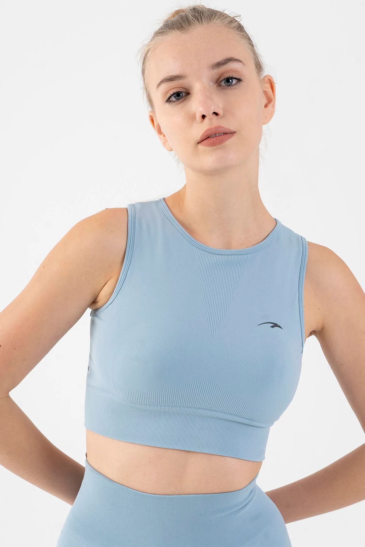 Maraton SlimFit Kadın Atlet Yaka Sislimavi Bra