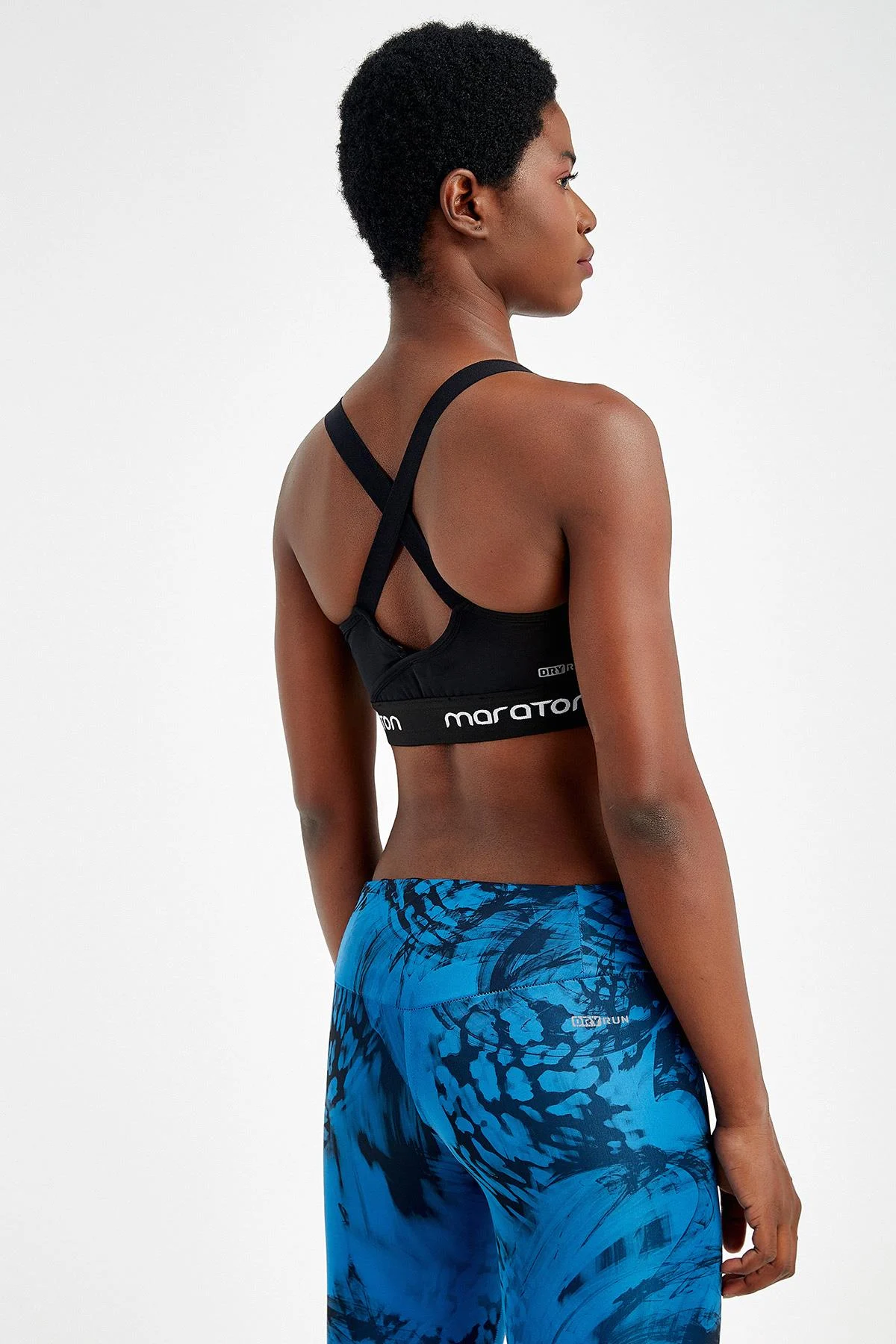 Maraton SlimFit Kadın Atlet Yaka Siyah Bra - 3