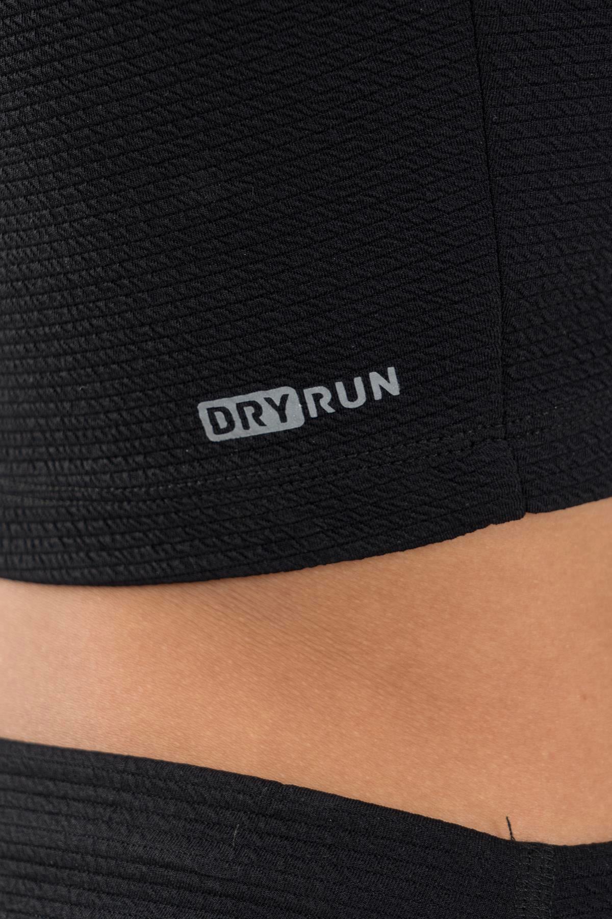 Maraton SlimFit Kadın Balıkçı Yaka Siyah- Crop Top - 7