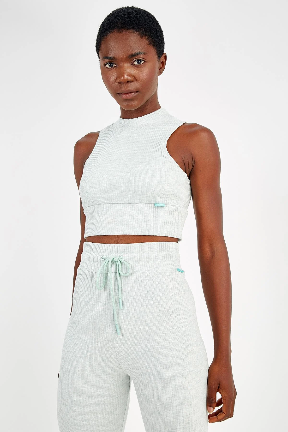 Maraton SlimFit Kadın Bisiklet Yaka Açık Yeşil Bra