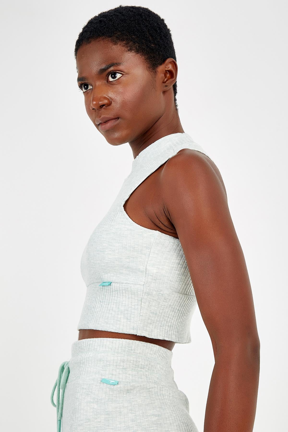 Maraton SlimFit Kadın Bisiklet Yaka Açık Yeşil Bra - 5