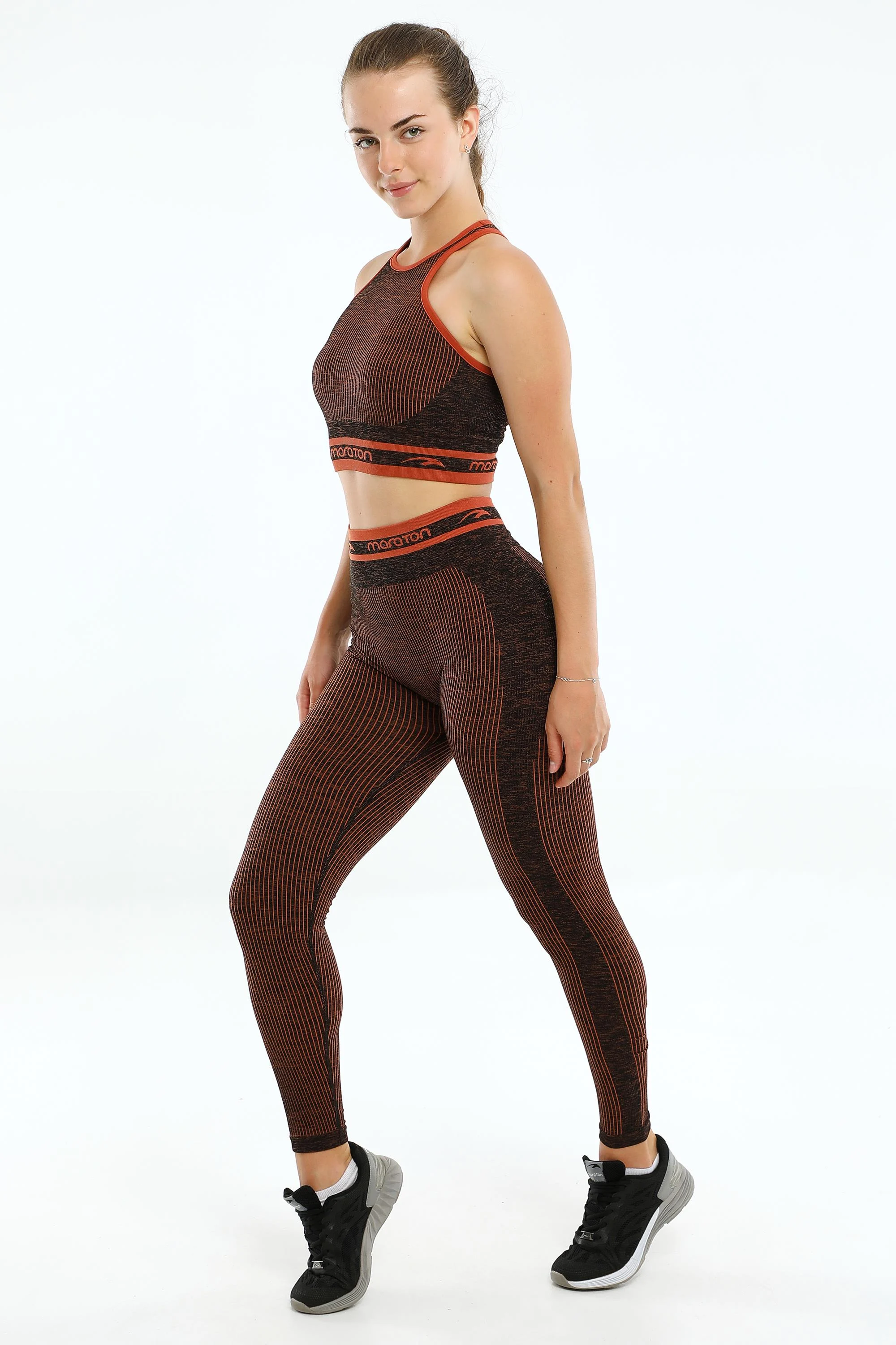 Maraton SlimFit Kadın Bisiklet Yaka Kiremit Bra - 5