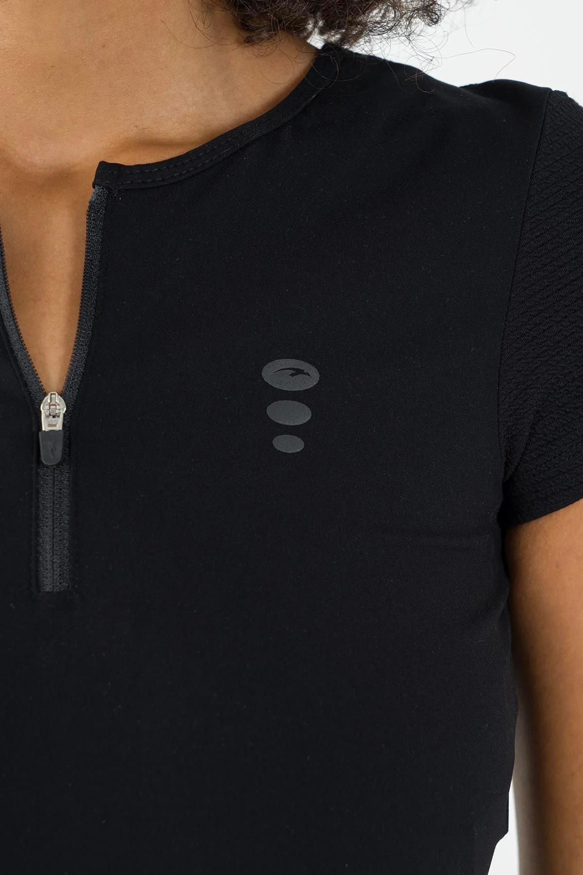 Maraton SlimFit Kadın Bisiklet Yaka Siyah- Crop Top - 7