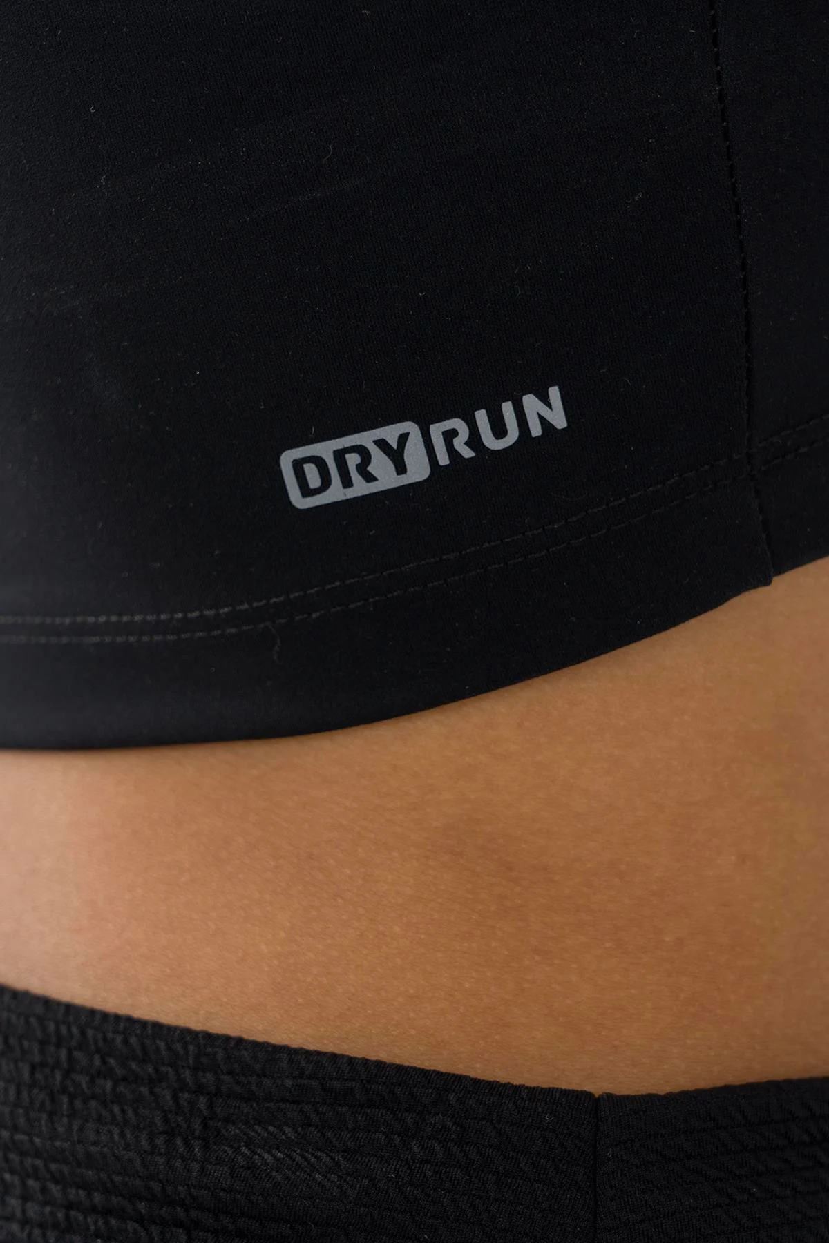 Maraton SlimFit Kadın Bisiklet Yaka Siyah- Crop Top - 9