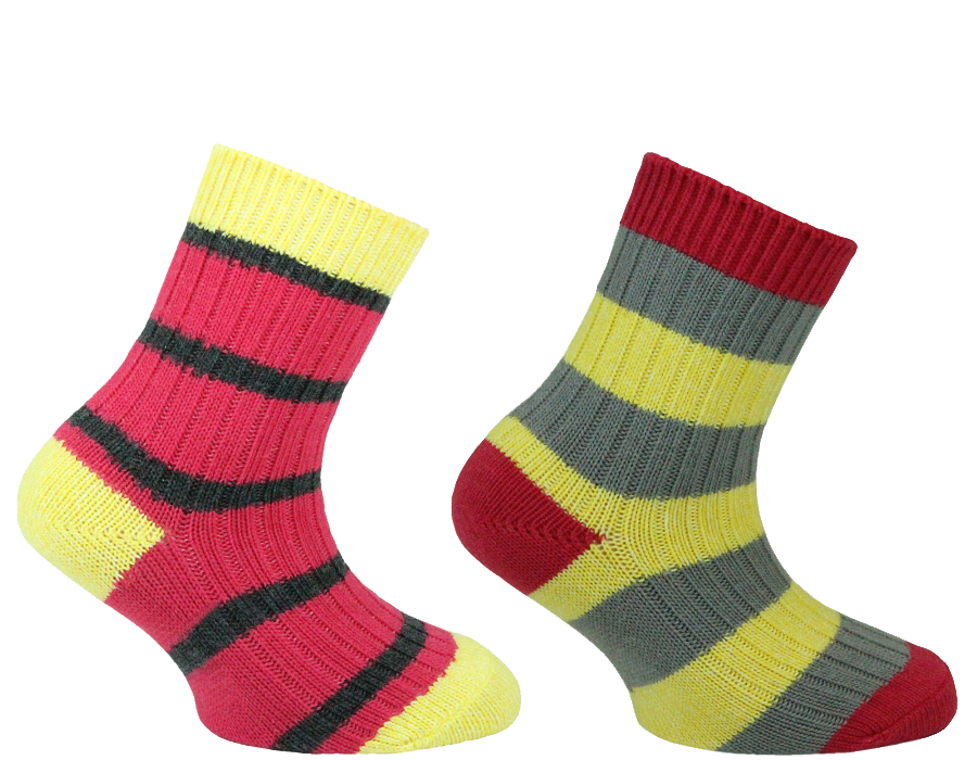 Mario Günlük Çocuk Çorabı 2'li Paket Sarı/Kırmızı