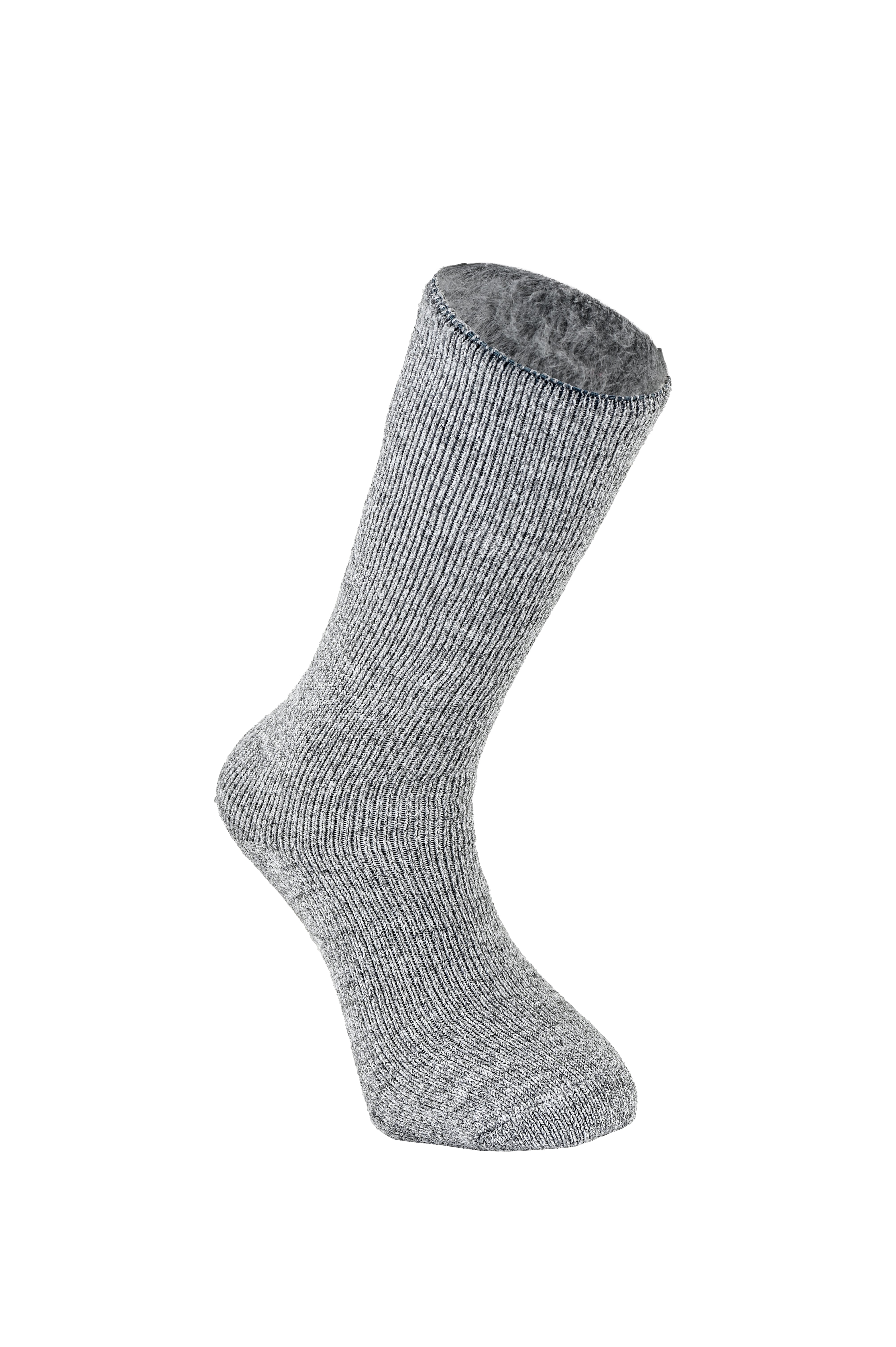 MERCURY Antibakteriyel Kaydırmaz Tabanlı Şardonlu Günlük Ev Çorabı - Gri 1 Çift Paket - 5