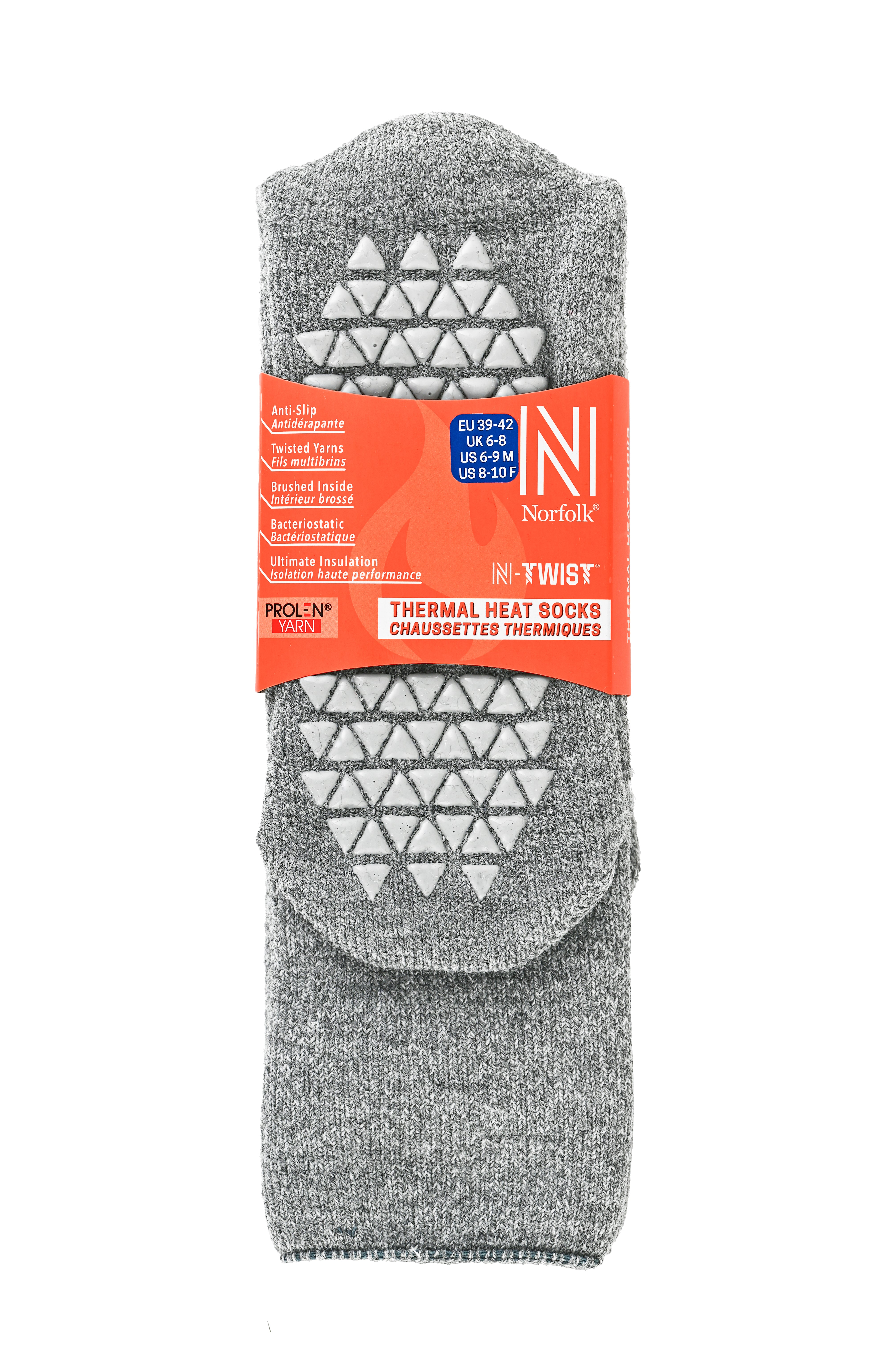 MERCURY Antibakteriyel Kaydırmaz Tabanlı Şardonlu Günlük Ev Çorabı - Gri 1 Çift Paket - 7