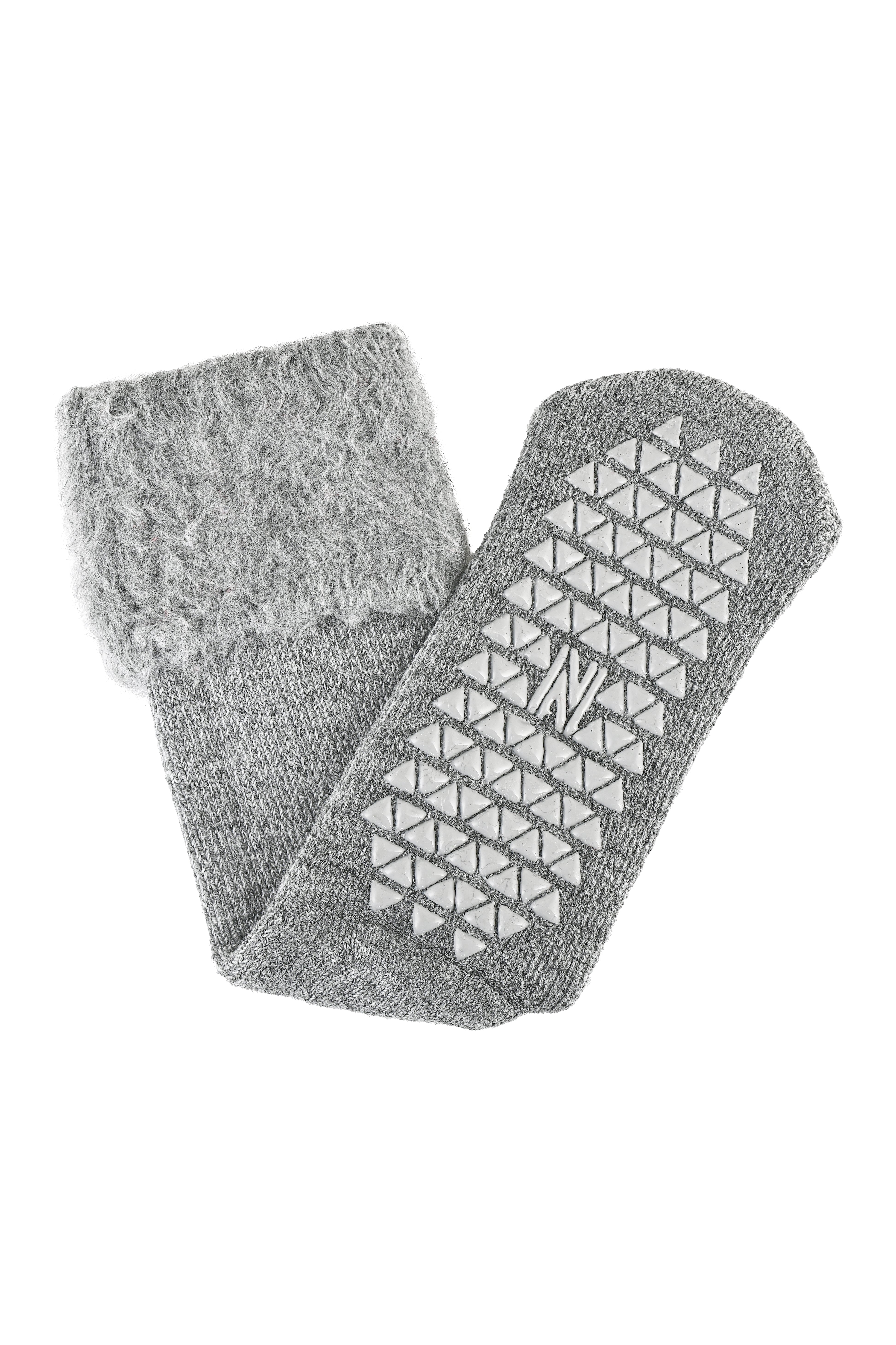 MERCURY Antibakteriyel Kaydırmaz Tabanlı Şardonlu Günlük Ev Çorabı - Gri 1 Çift Paket - 9