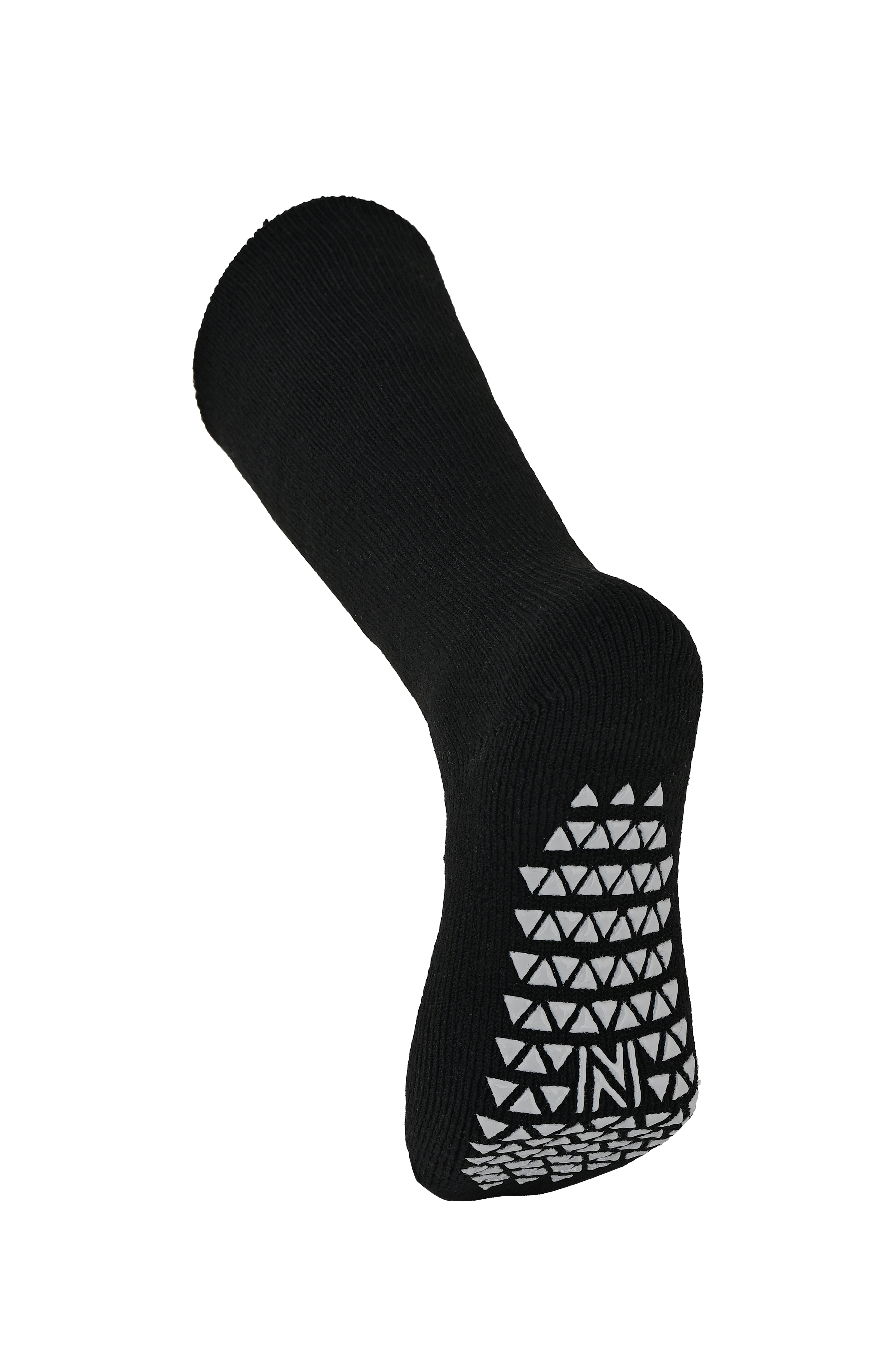 MERCURY Antibakteriyel Kaydırmaz Tabanlı Şardonlu Günlük Ev Çorabı - Siyah 1 Çift Paket - 4