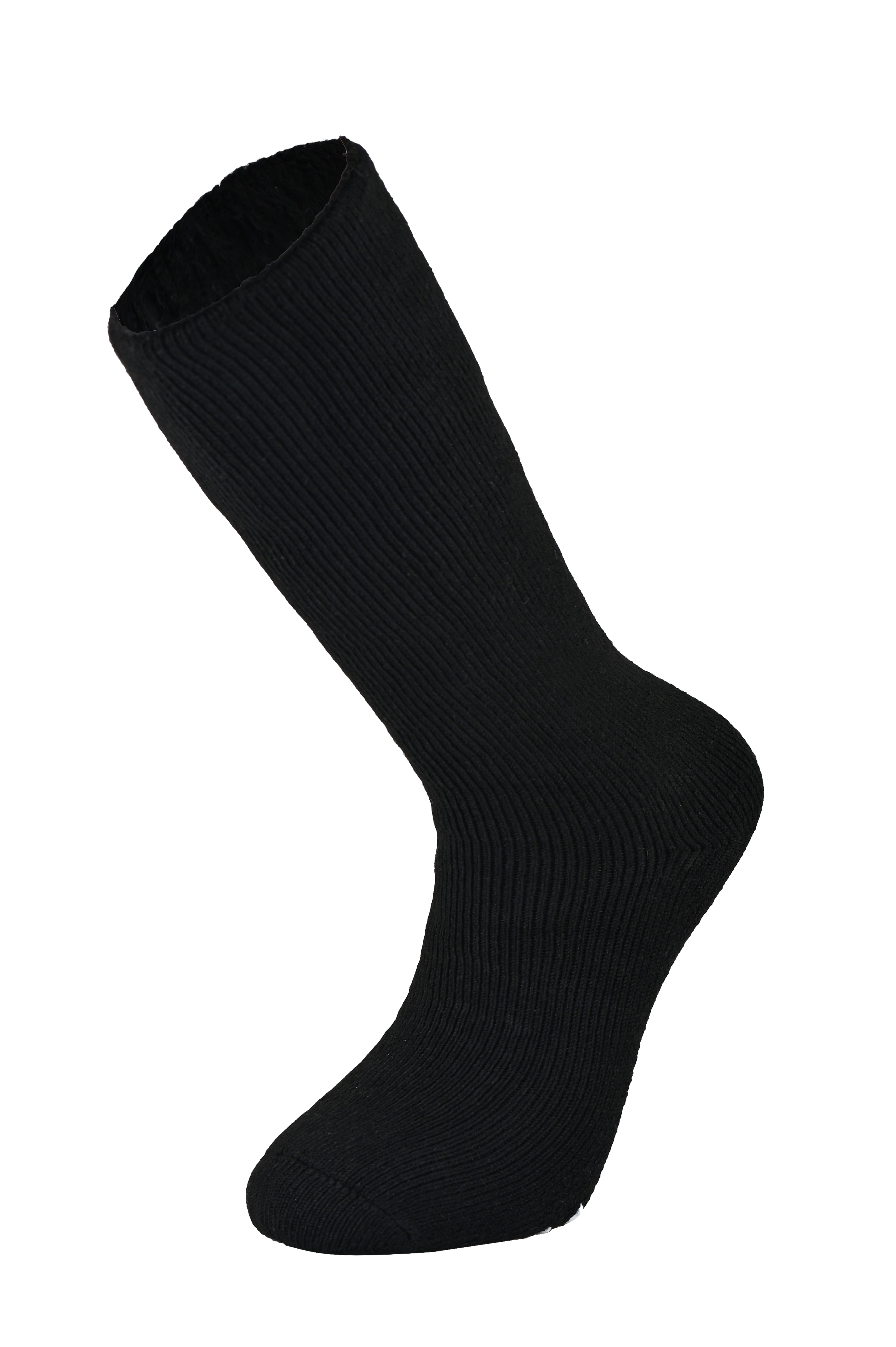 MERCURY Antibakteriyel Kaydırmaz Tabanlı Şardonlu Günlük Ev Çorabı - Siyah 1 Çift Paket - 6