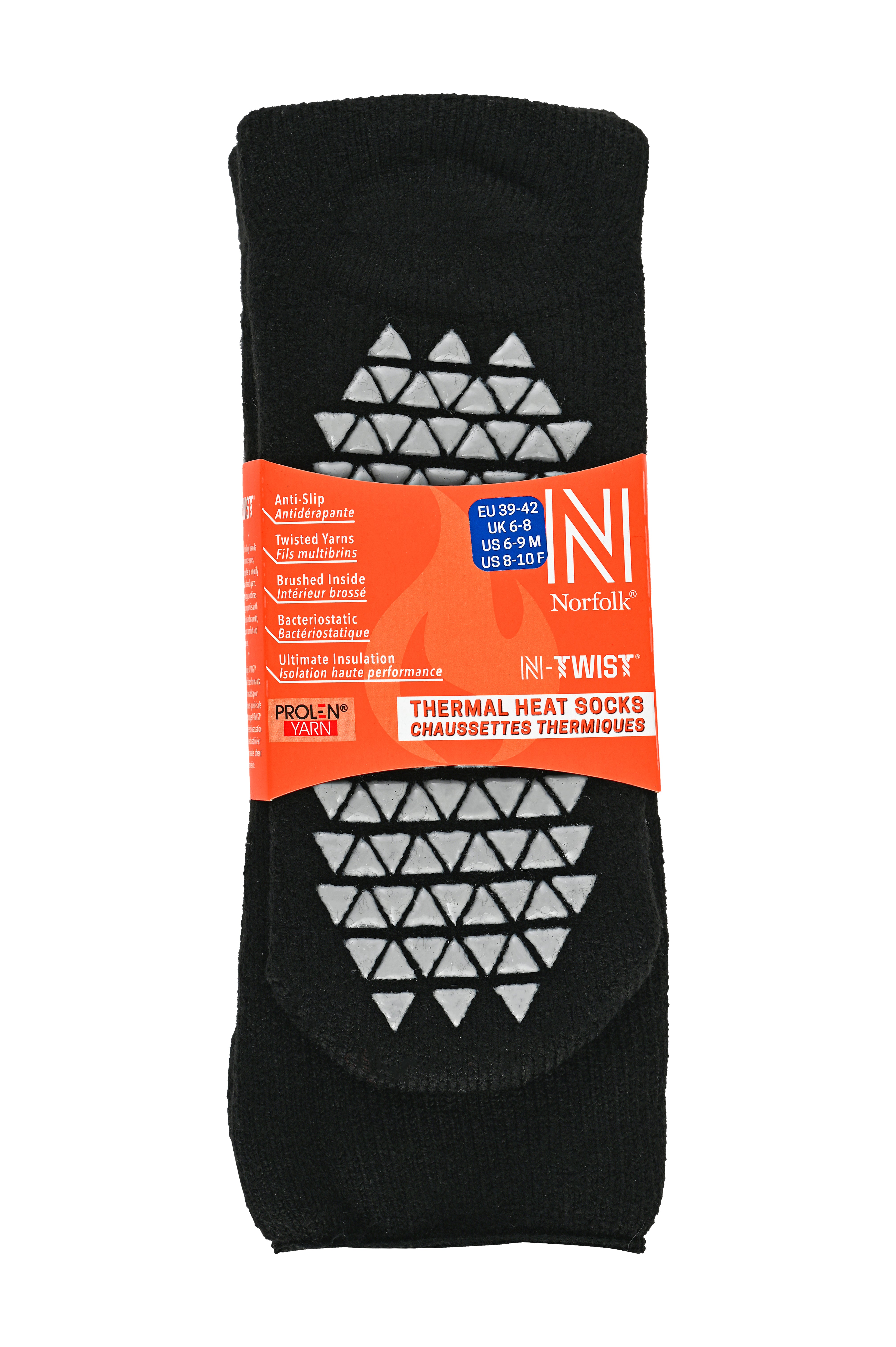 MERCURY Antibakteriyel Kaydırmaz Tabanlı Şardonlu Günlük Ev Çorabı - Siyah 1 Çift Paket - 8