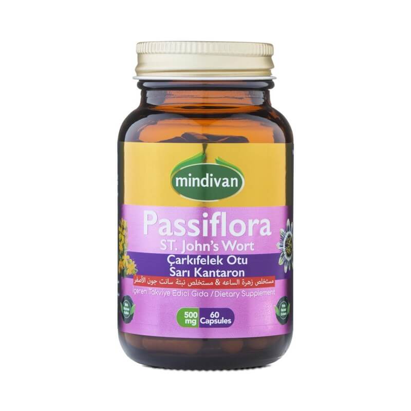 Mindivan Passiflora Çarkıfelek Otu&Kantaron Ekstreli 60 Kapsul