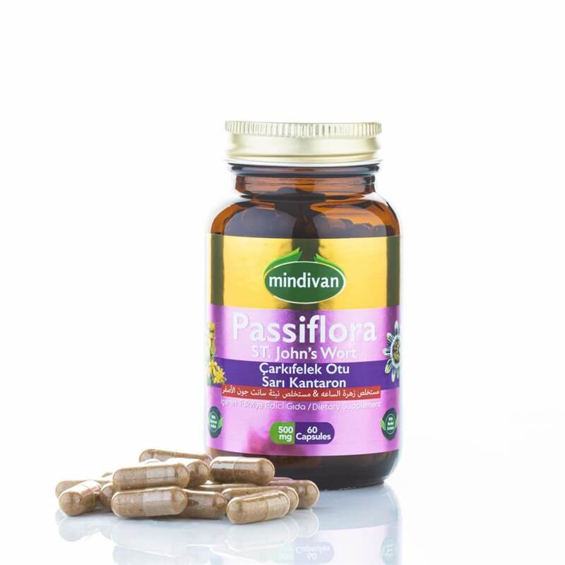 Mindivan Passiflora Çarkıfelek Otu&Kantaron Ekstreli 60 Kapsul - 2