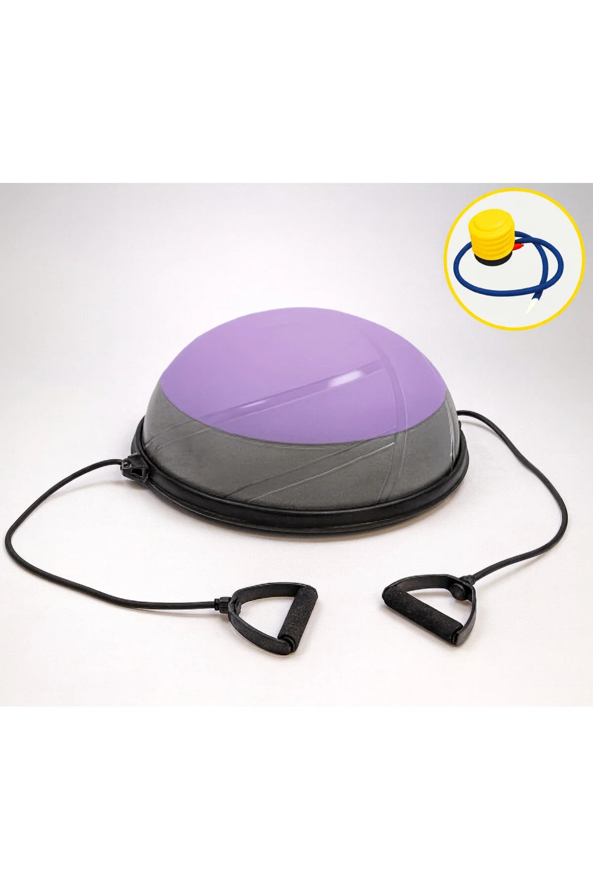 Modern Uluslararası Standartlarda Çift Renkli Denge Mobilite Pilates Bosu Ball Aleti Topu 58cm