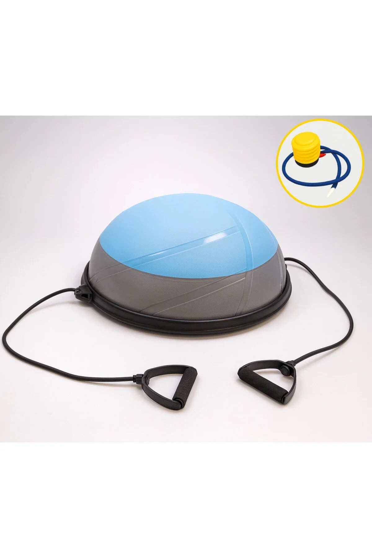 Modern Uluslararası Standartlarda Çift Renkli Denge Mobilite Pilates Bosu Ball Aleti Topu 58cm - 7