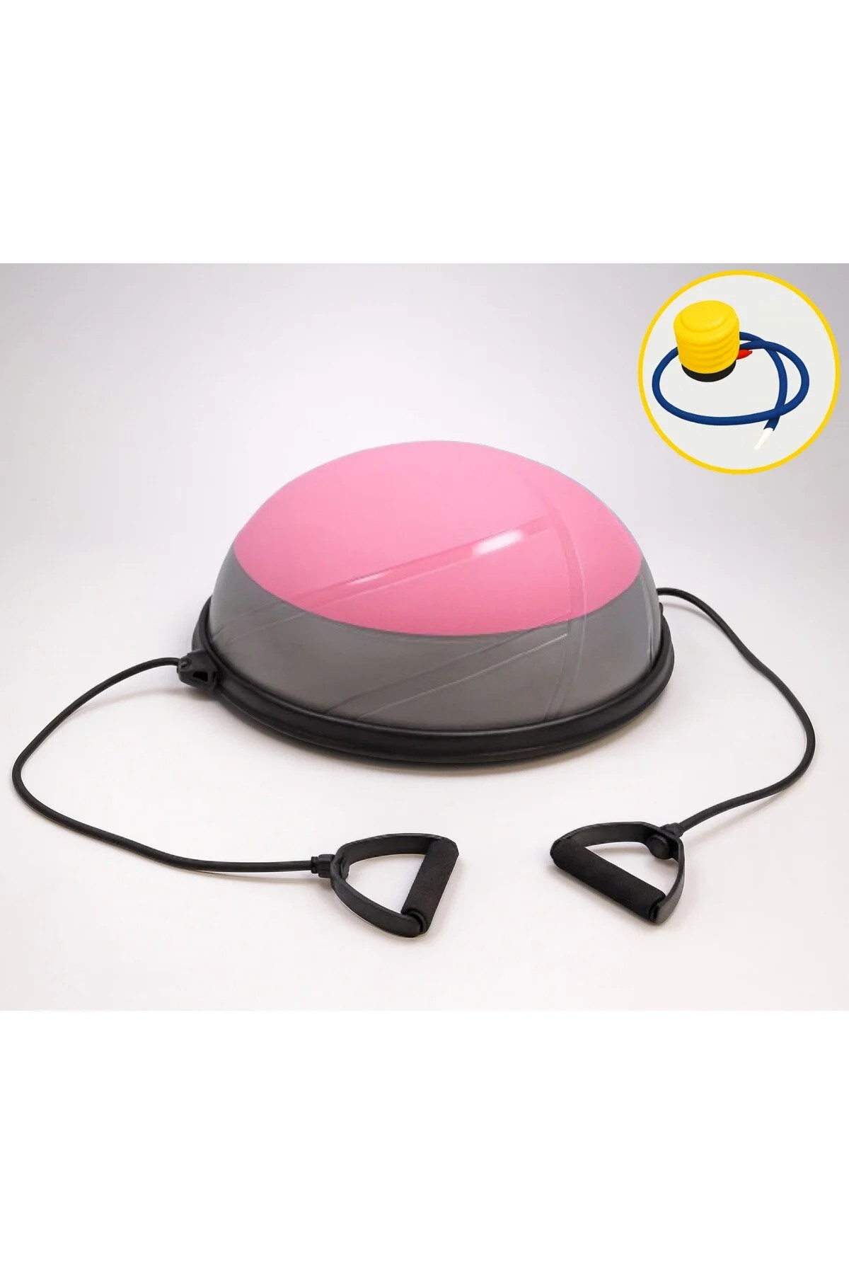 Modern Uluslararası Standartlarda Çift Renkli Denge Mobilite Pilates Bosu Ball Aleti Topu 58cm - 8