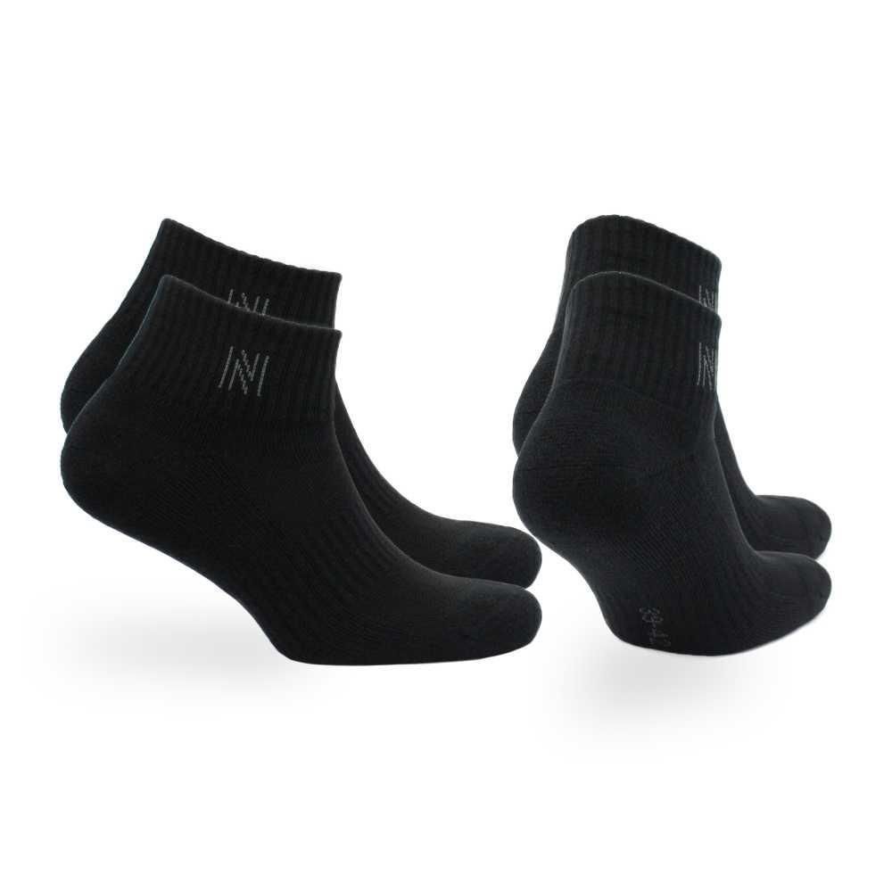 Montreal Ekstra Yastıklamalı Pamuk Günlük Spor Çorabı 2'li Paket Siyah