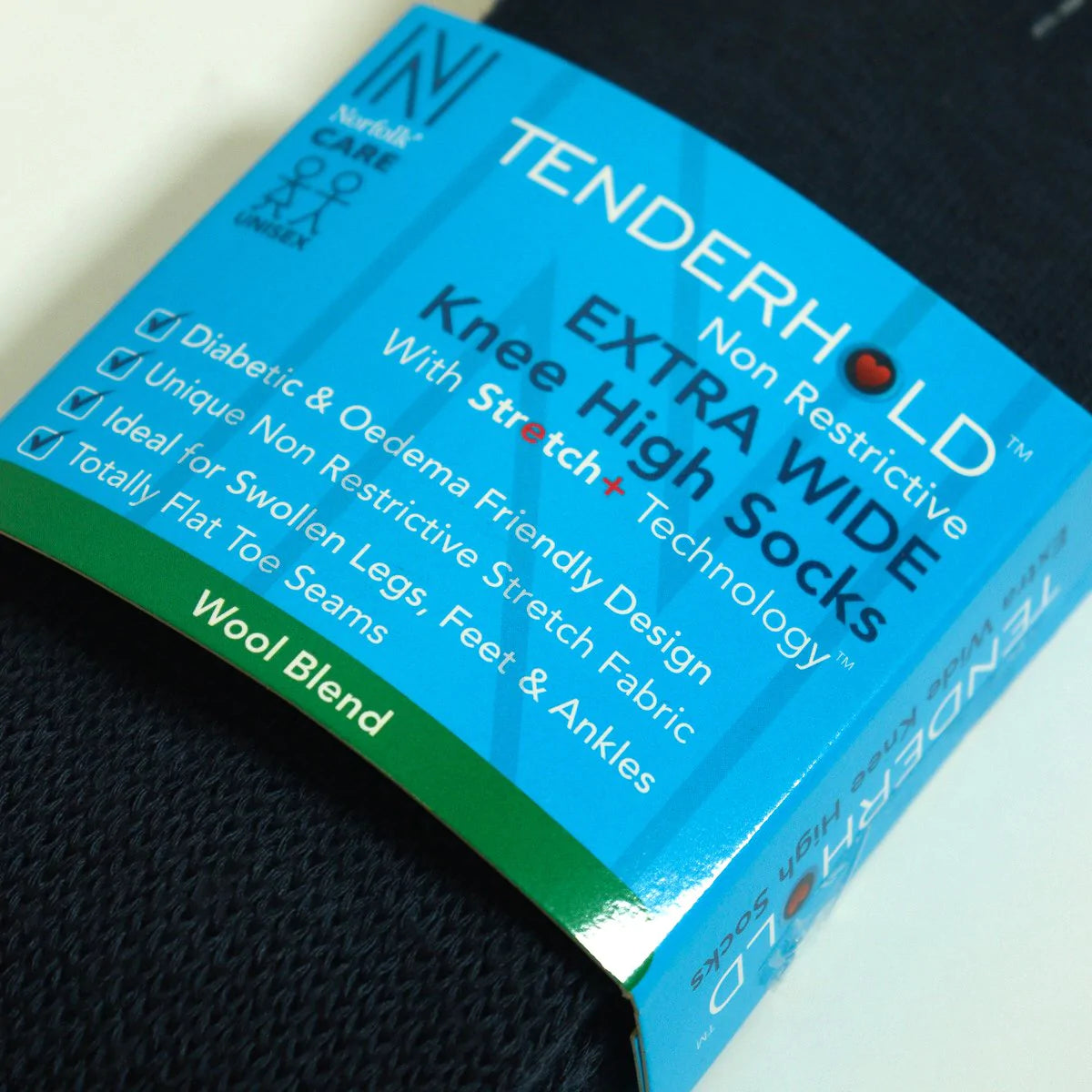 Morgan Stretch+ Teknolojisine Sahip Yün - Ekstra Geniş Diz Altı Ödem Çorabı Gri - 3