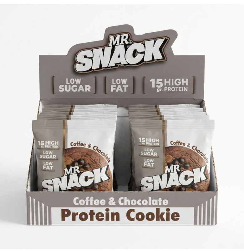 Mr. Snack Protein Cookie Coffee & Chocolate 10 Adet x 50 gram