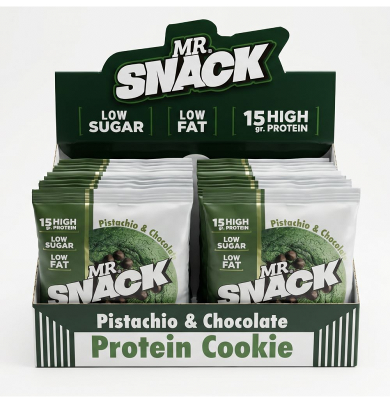 Mr. Snack Protein Cookie Pistachio & Chocolate 10 Adet x 50 gram