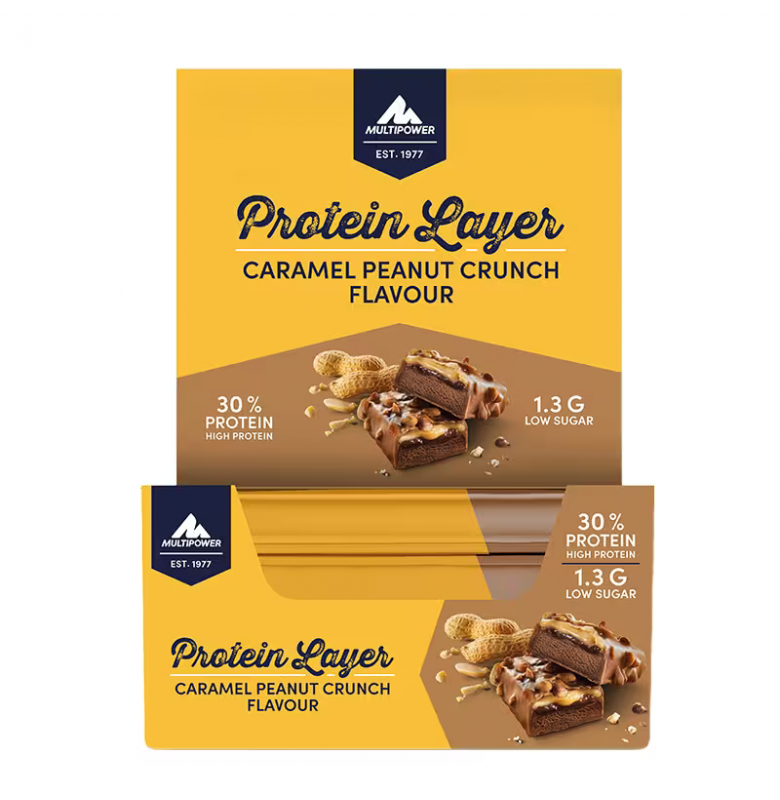 Multipower Protein Layer Protein Bar Yer Fıstığı & Karamel 18 Adet x 50 gr.