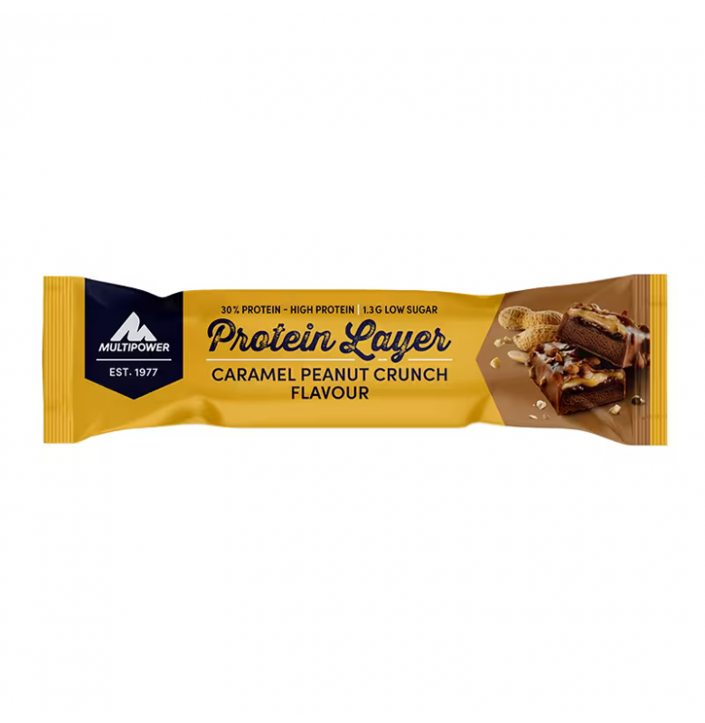 Multipower Protein Layer Protein Bar Yer Fıstığı & Karamel 18 Adet x 50 gr. - 2