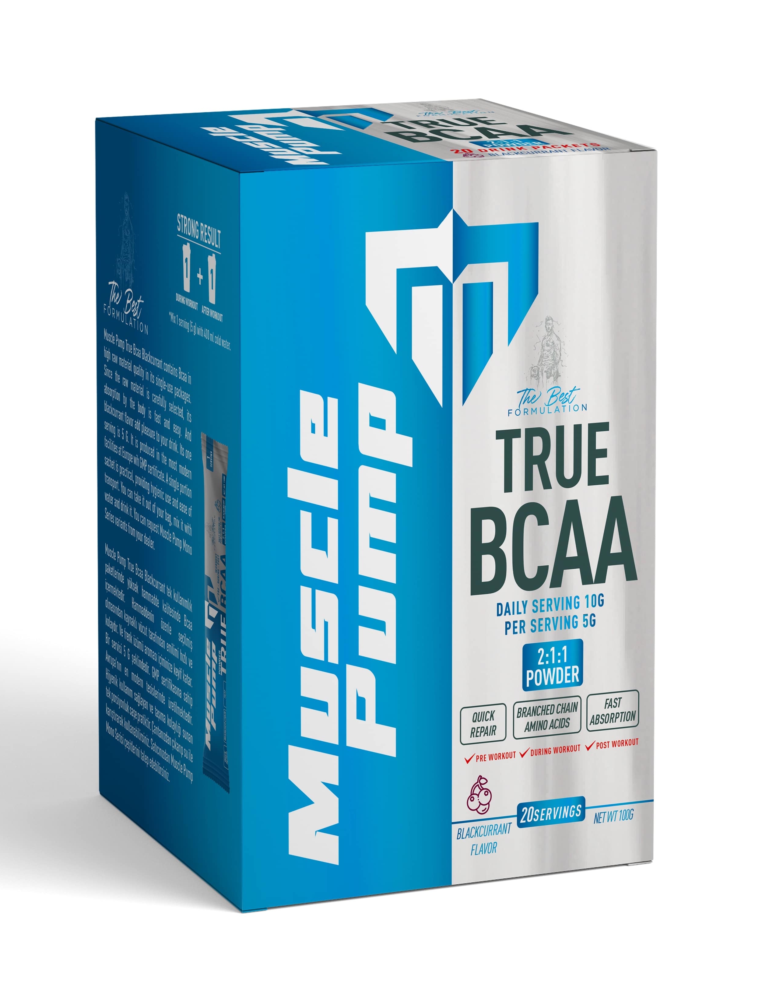 Muscle Pump 2:1:1 True Powder Bcaa Frenk Üzümü 20 Saşe