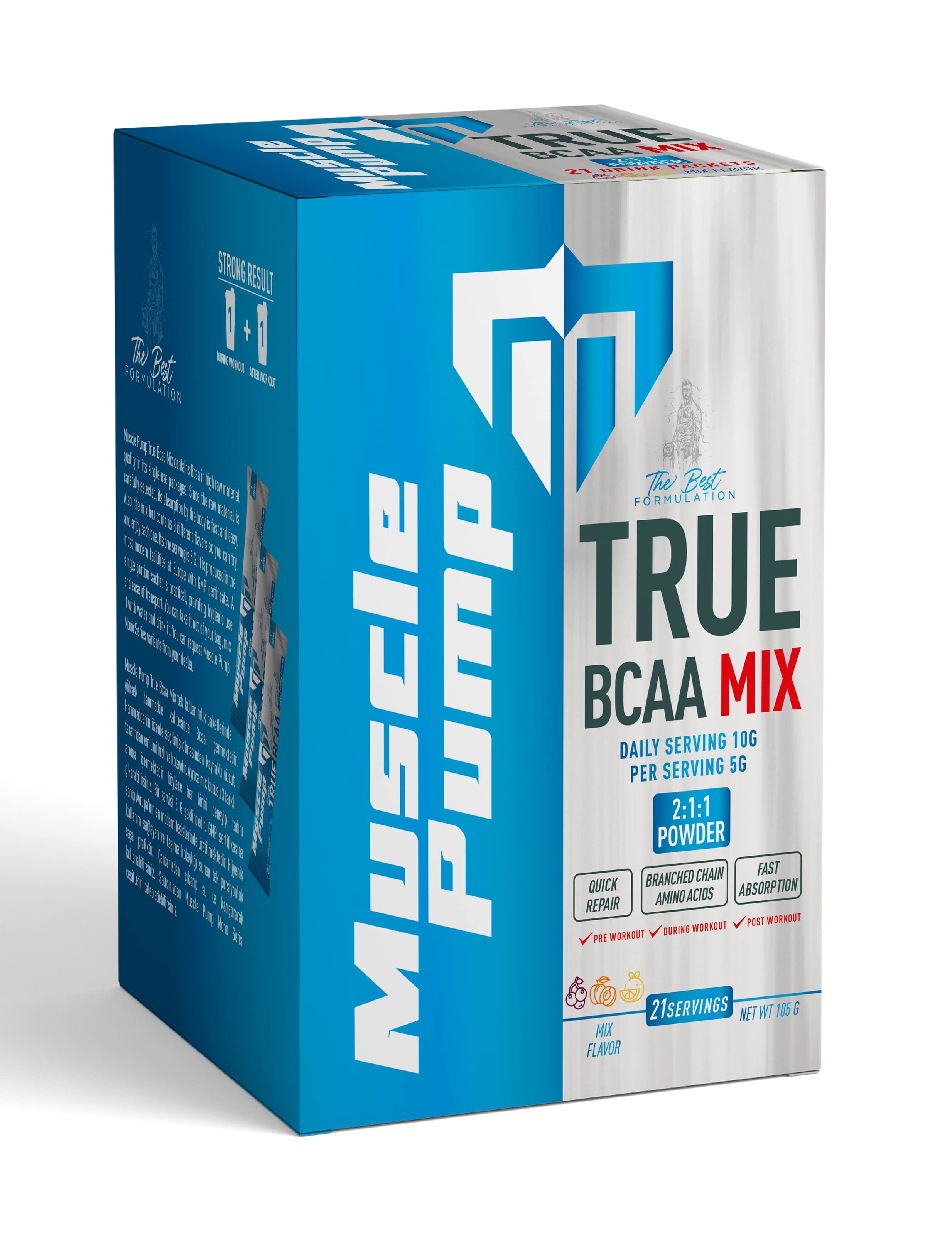 Muscle Pump 2:1:1 True Powder Bcaa Mix 21 Saşe