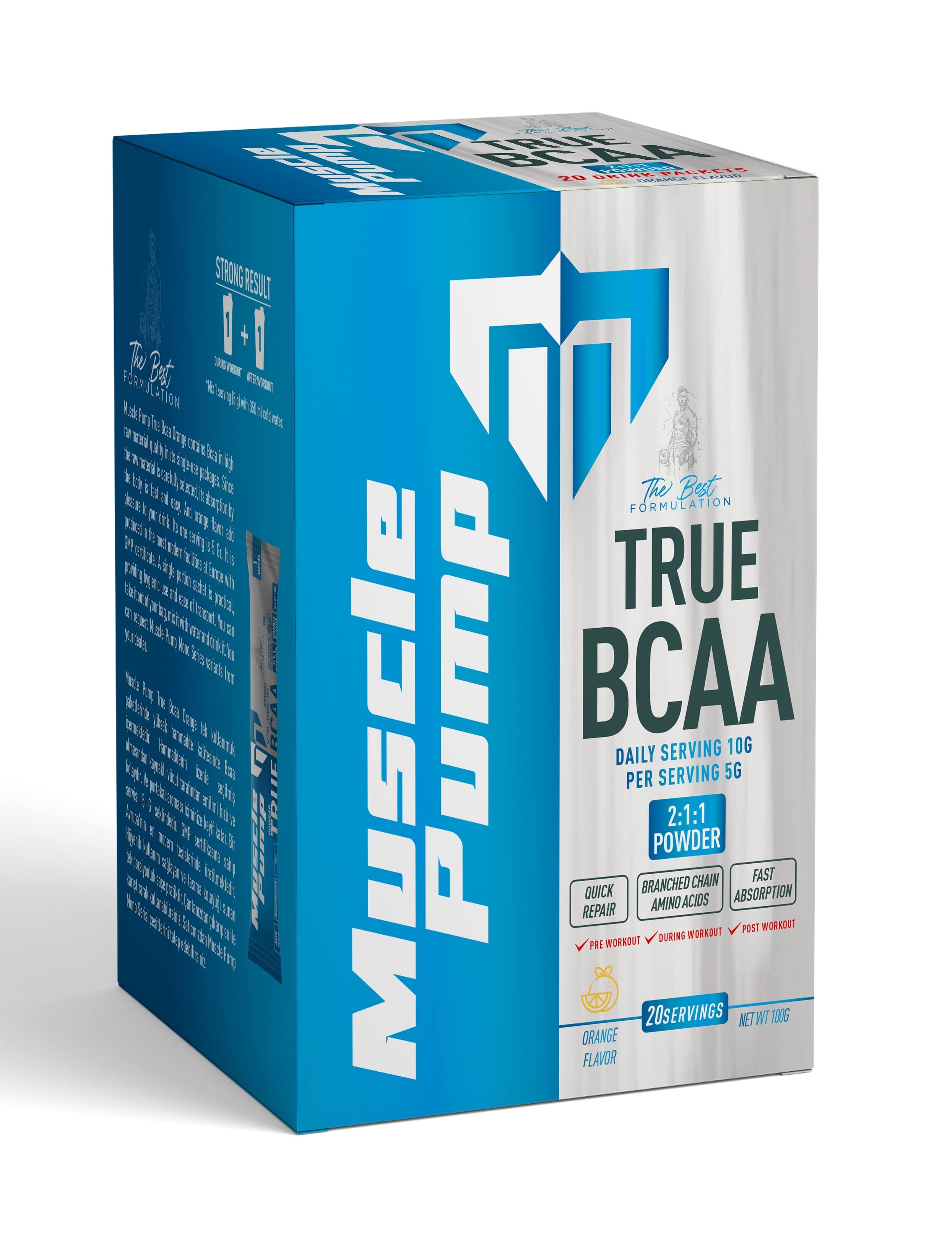 Muscle Pump 2:1:1 True Powder Bcaa Portakal 20 Saşe