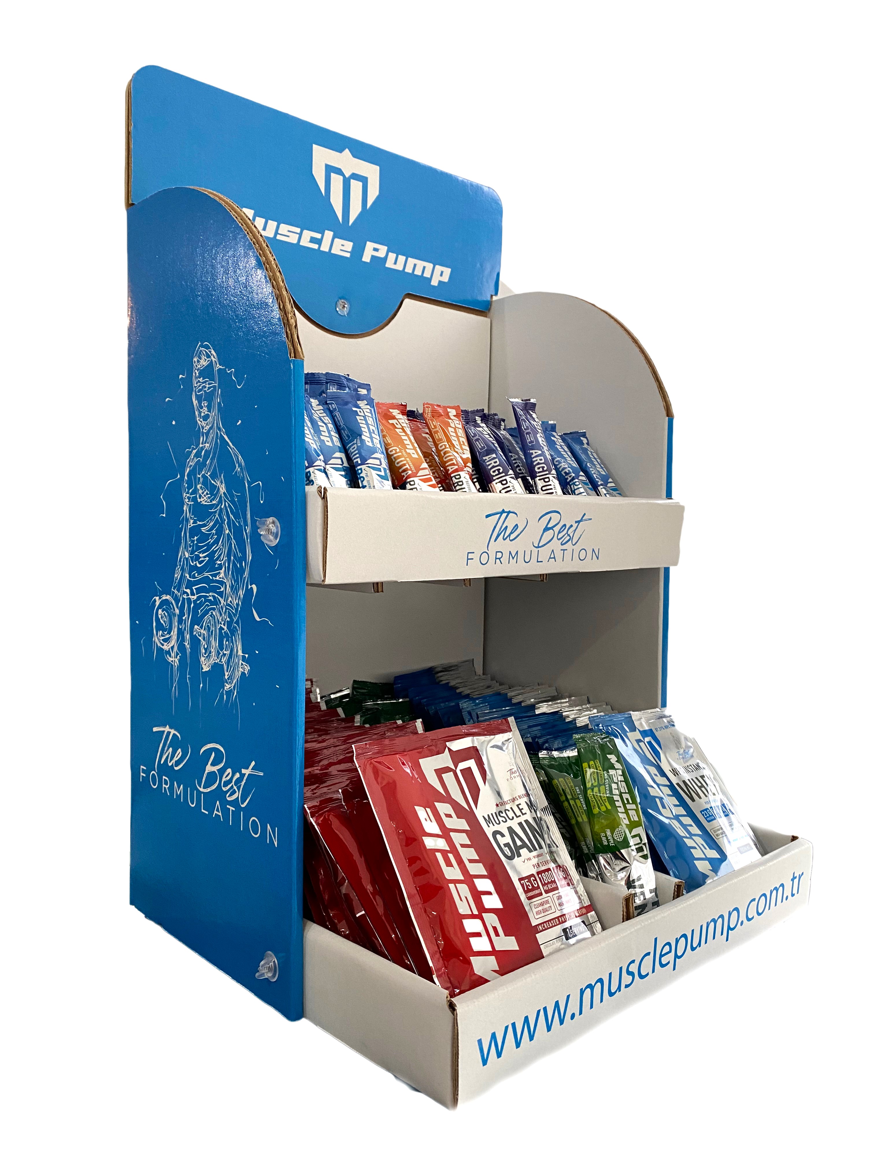 Muscle Pump Masaüstü Saşe Dolu Stand