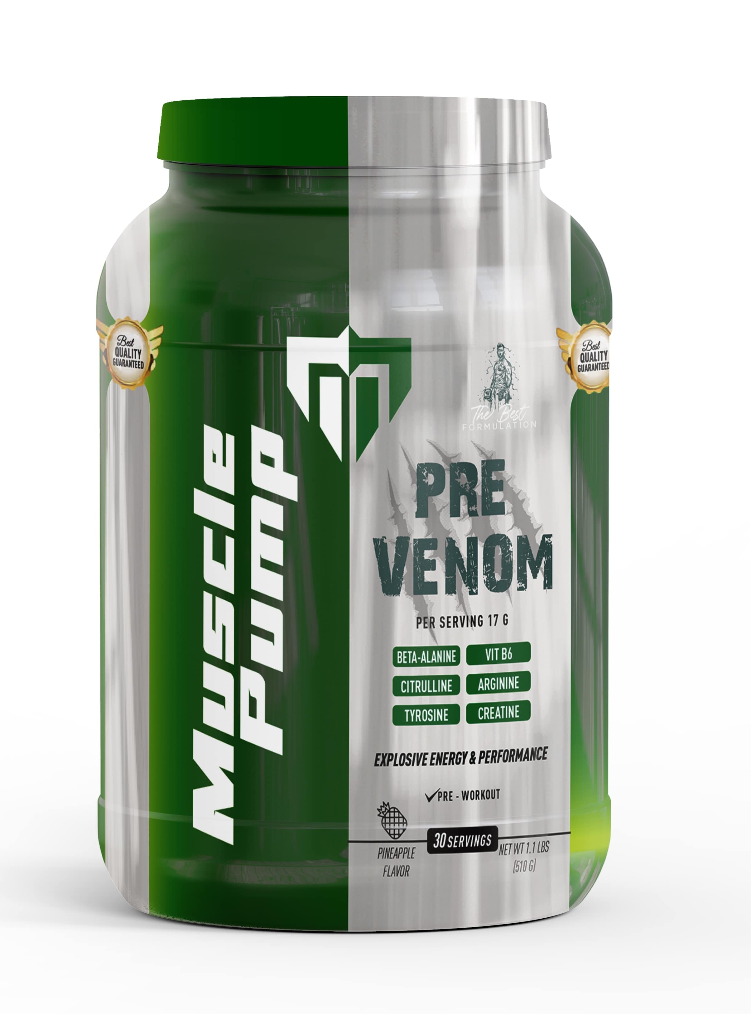 Muscle Pump Pre-Venom Powder Ananas 510 Gr