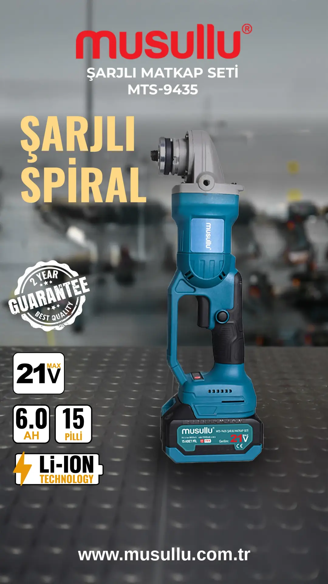 Musullu MTS-9435 Şarjlı Matkap Seti - 4