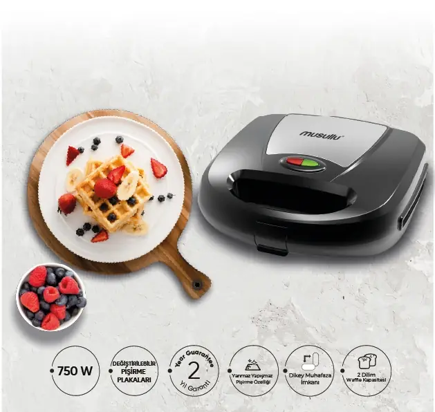 Musullu Tost ve Waffle Makinesi Msl-2038