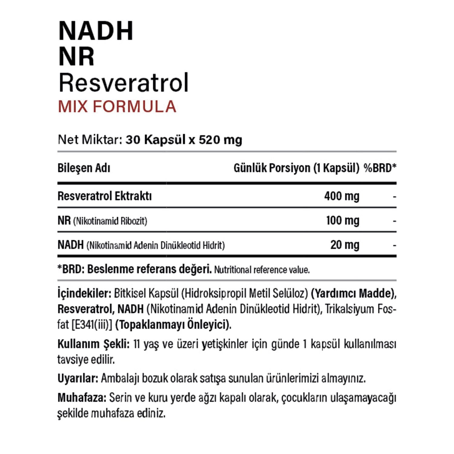 Nadh Nr Resveratrol 30 Kapsül - 2