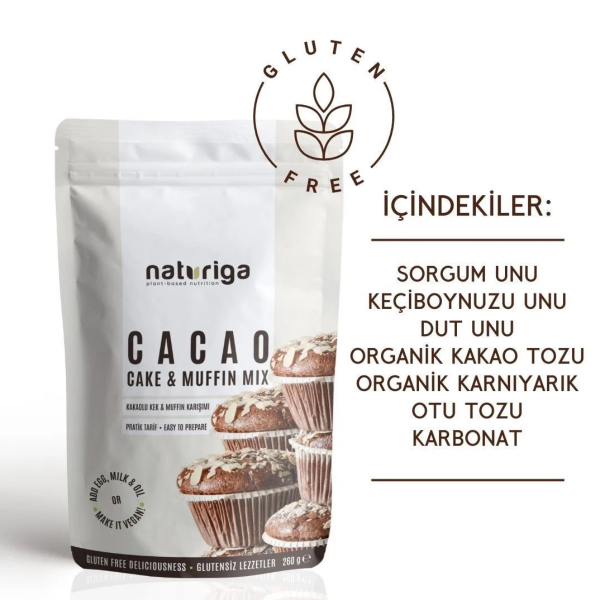 Naturiga Kakaolu Kek & Muffin Karışımı  260 gr - 3
