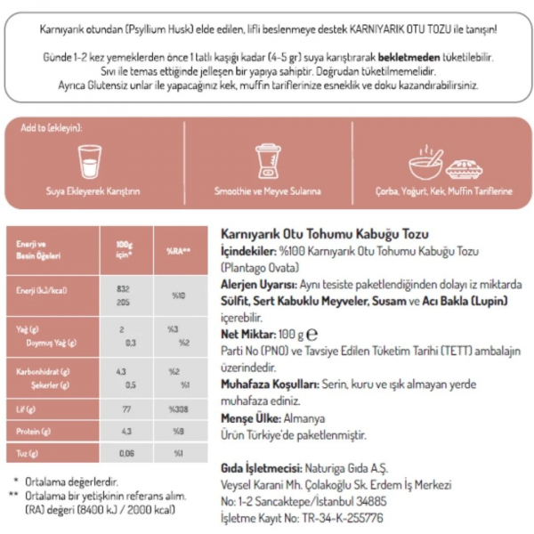 Naturiga Karnıyarık Otu Tohumu Tozu  100 gr - 3