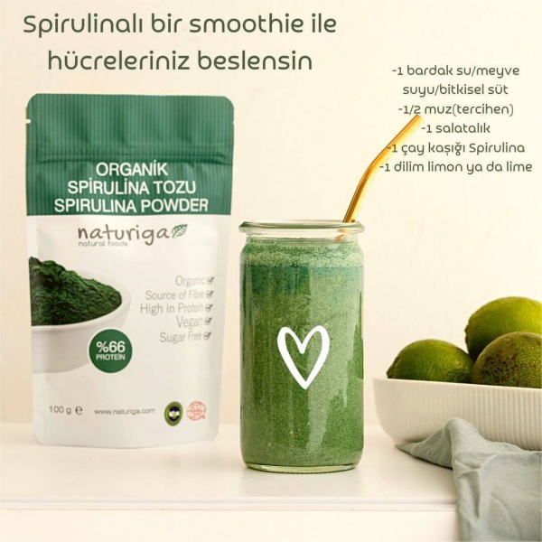Naturiga Organik Spirulina Tozu  100 gr - 3