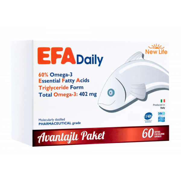 New Life EFA Daily Balık Yağı  60 Kapsül - 3