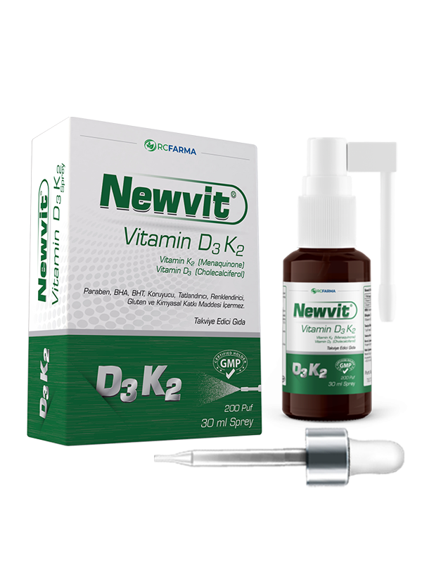Newvit Vitamin D3 K2 Sprey / Damla 30 ml