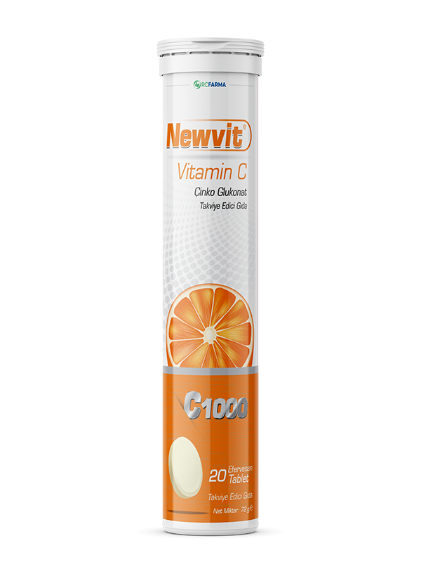 Newvit Vitamin C. Çinko Efervesan 20 Tablet