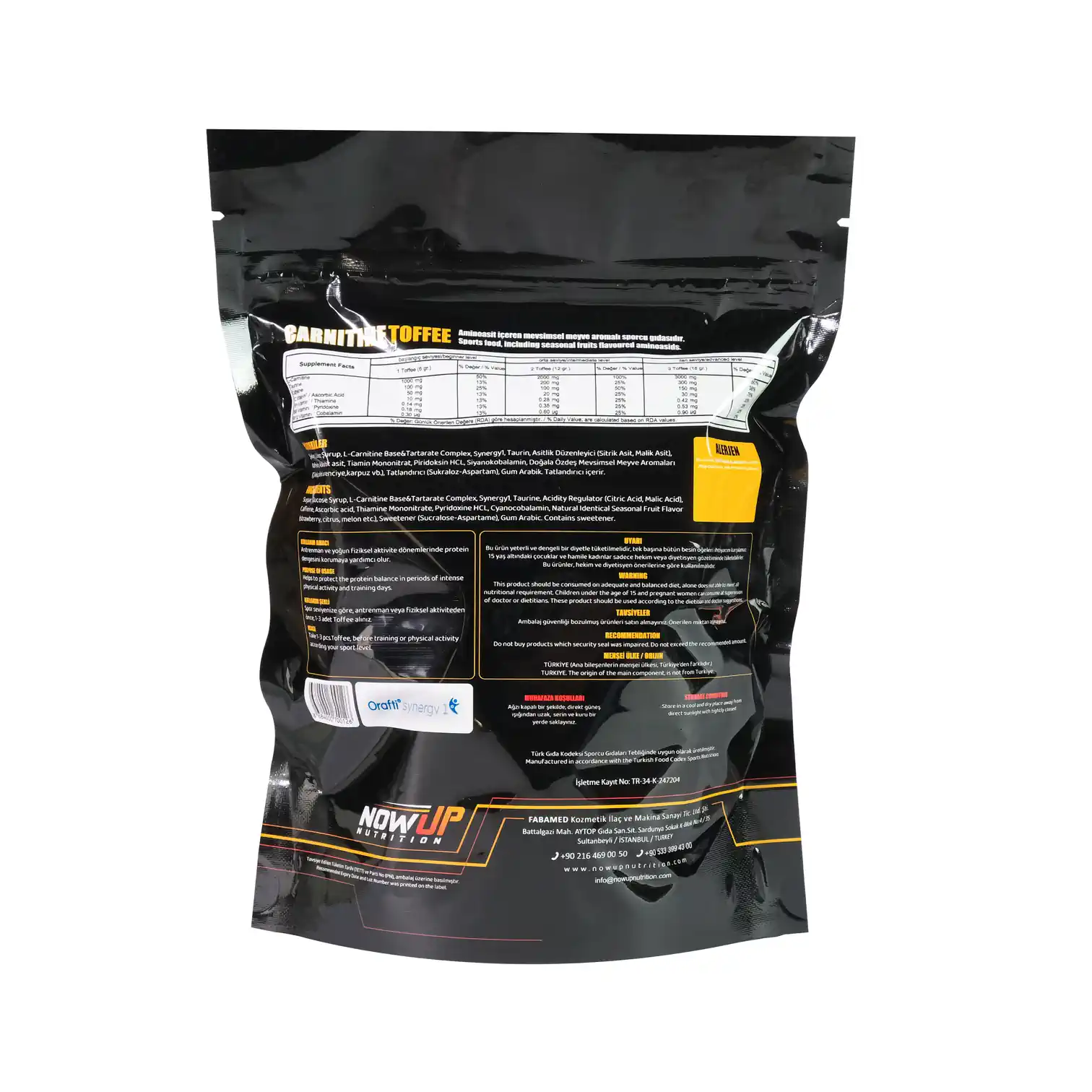 Nowup Nutrition Extreme Synergy L Carnitine Toffee 60 Adet - 2