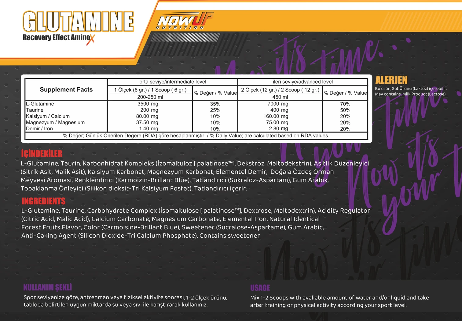 Nowup Nutrition Glutamine Recovery Effect 360 gr - 3