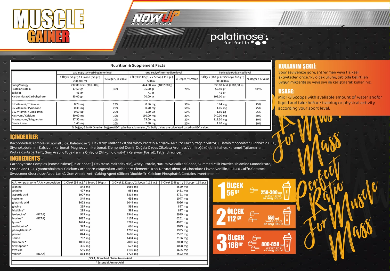 Nowup Nutrition Muscle Gainer 1680 gr - 2