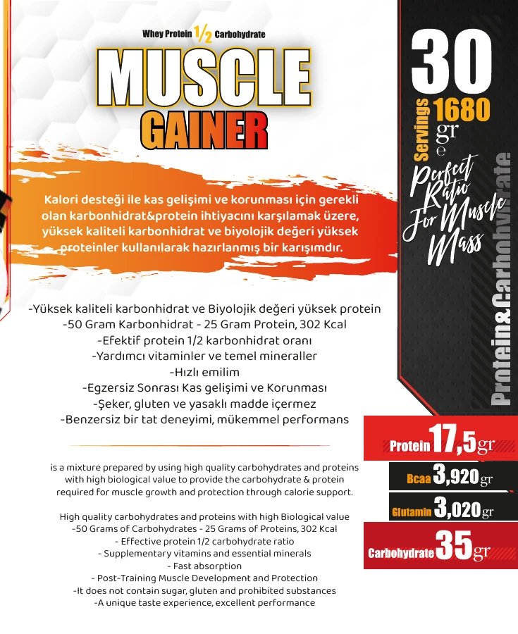 Nowup Nutrition Muscle Gainer 1680 gr - 3