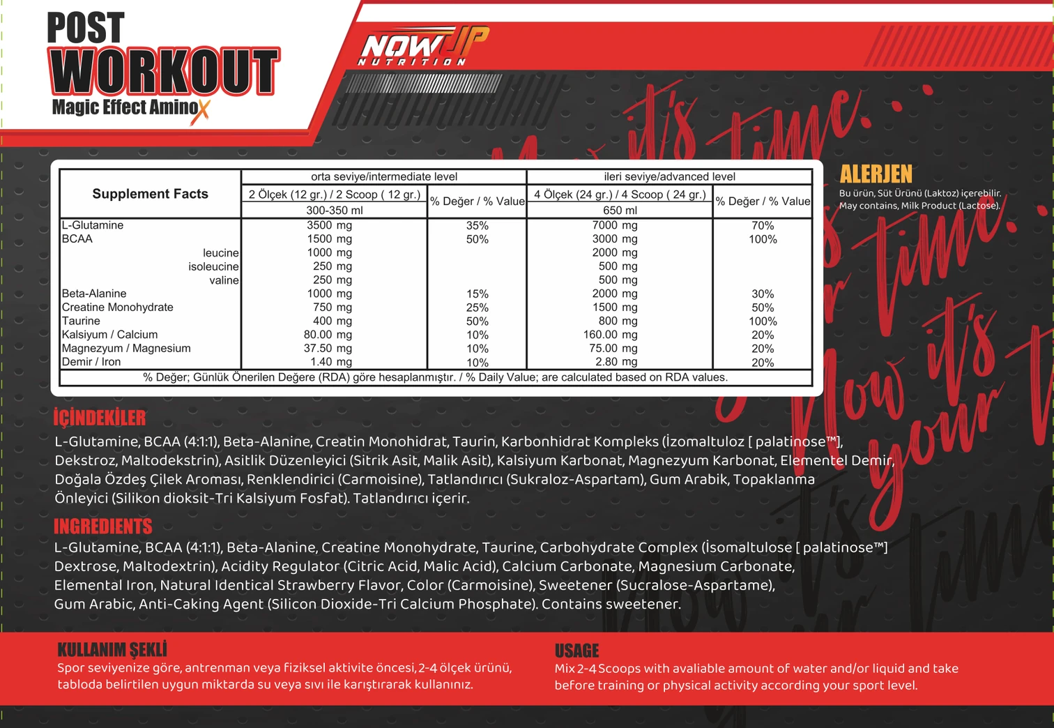 Nowup Post-Workout Magic Effect Amino Asit 360 gr - 3