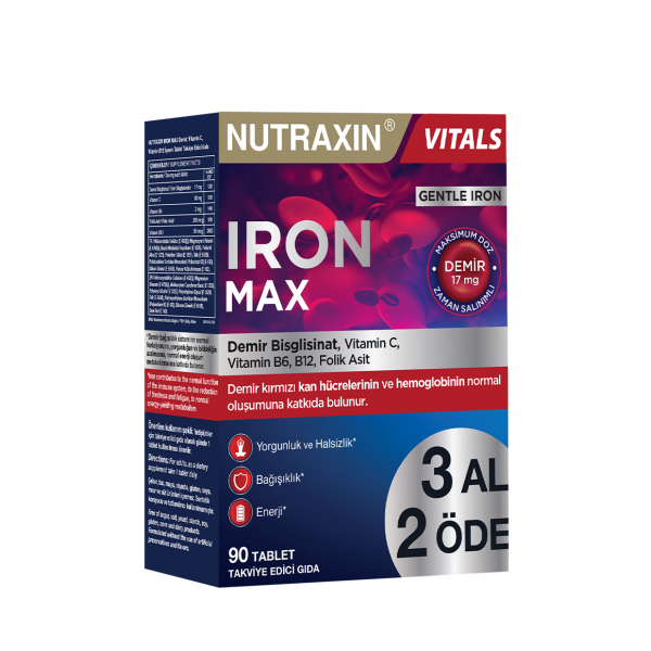 Nutraxin Iron Max 3 Al 2 Öde 90 Tablet