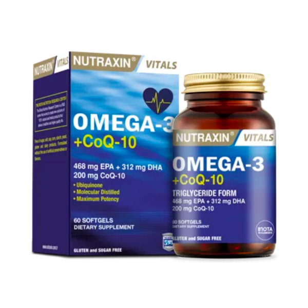Nutraxin Omega-3 + Co Q-10  60 Kapsül