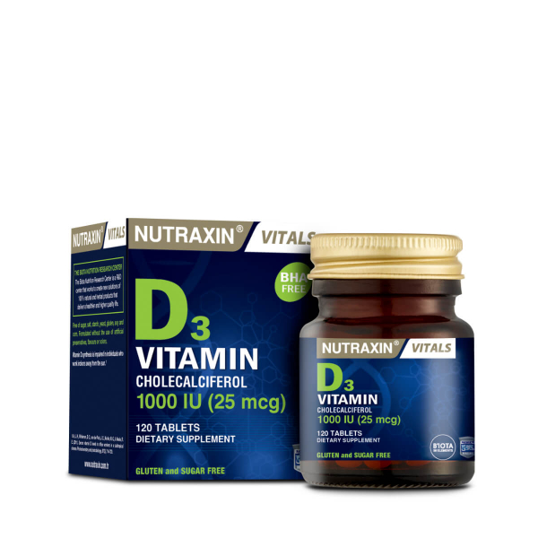 Nutraxin Vitamin D3 1000 IU  120 Tablet