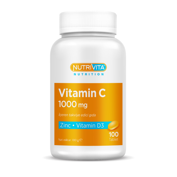 Nutrivita Vitamin C 1000 mg (Zinc+D3) 1000 mg*100 Tablet